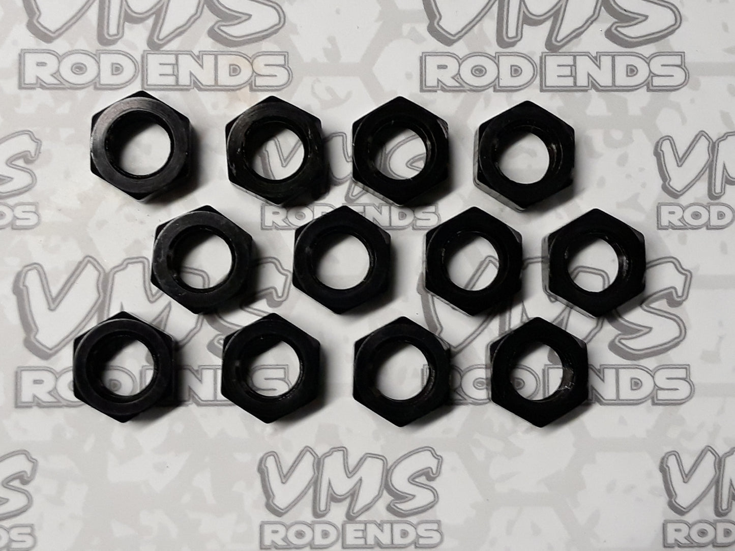 1/2" Steel Jam Nut 12-Pack-Black