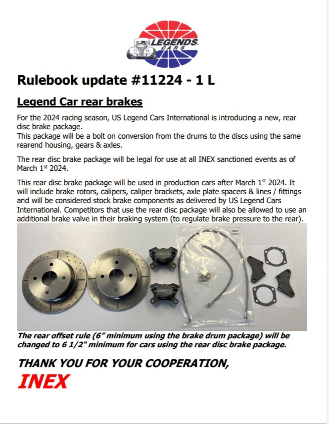 INEX USLC Legends Rear Disc Brake Conversion Kit