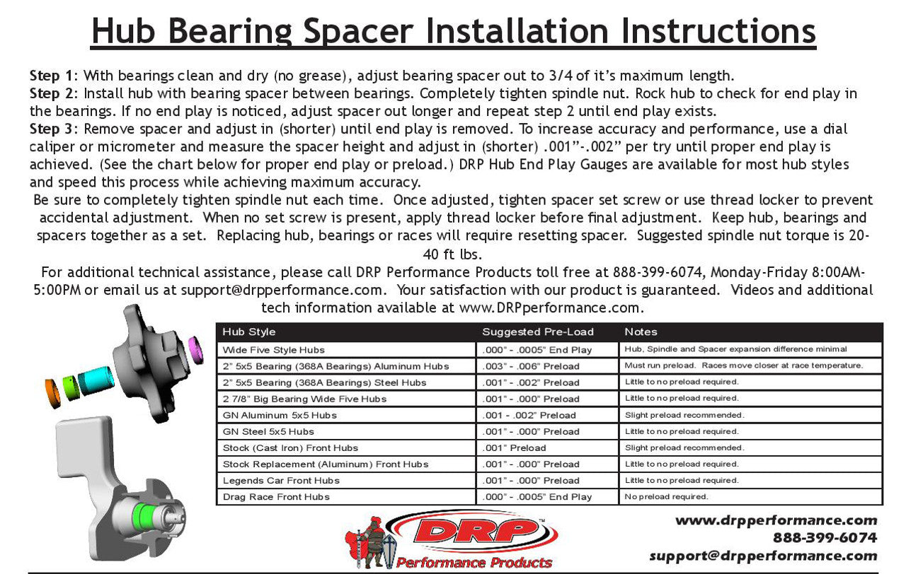 DRP Midget Bearing Spacer