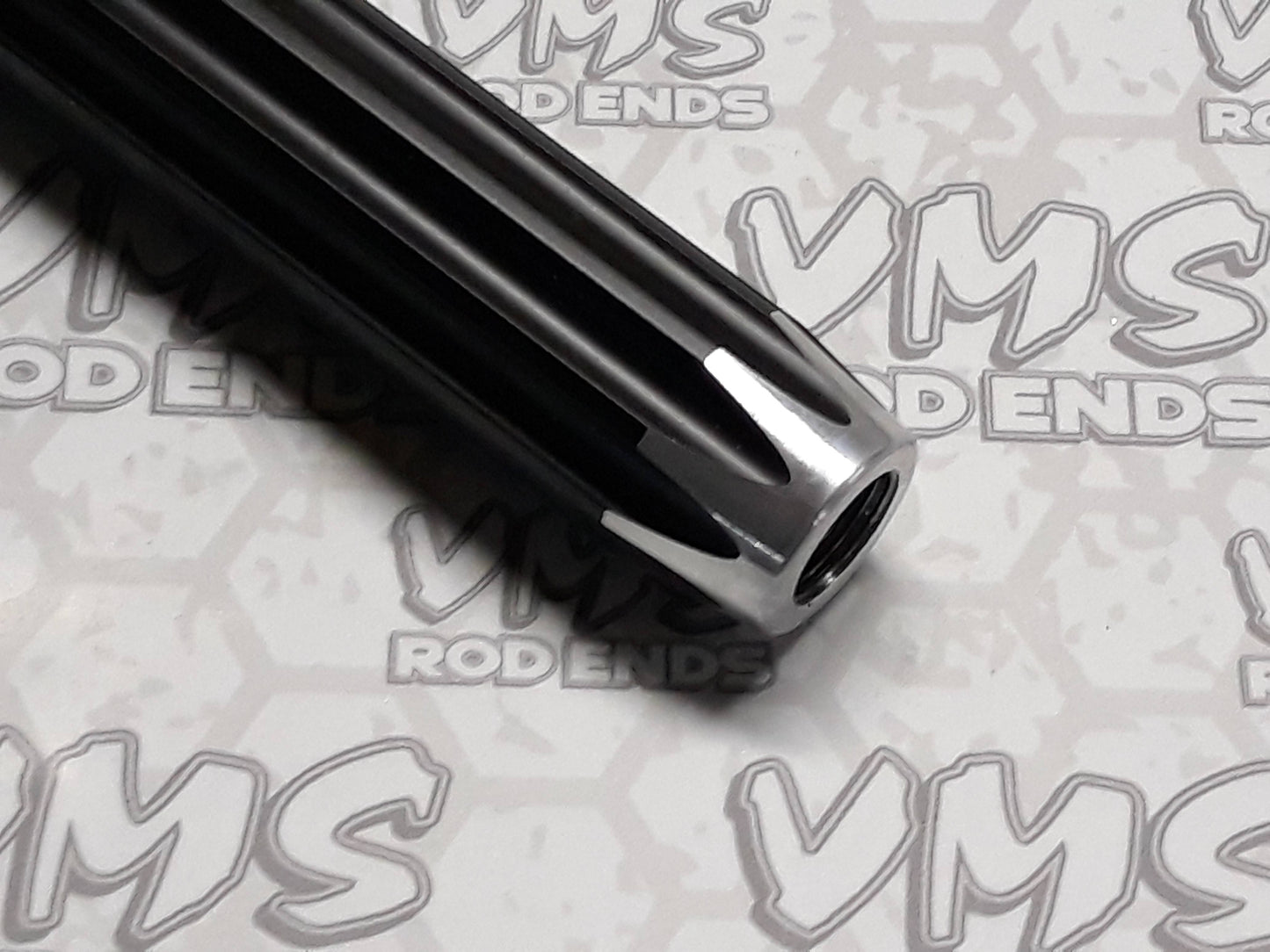 5/8" Tap Black Scalloped Aluminum Tie Rod/ Suspension Tube 18.5"