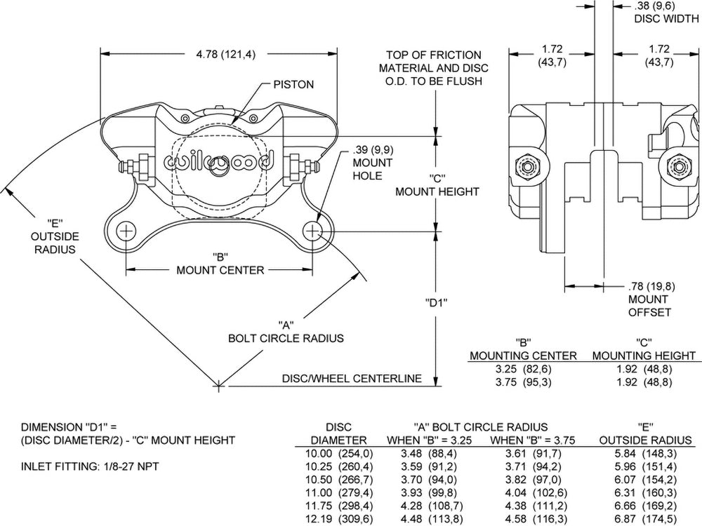 Wilwood DynaPro Single Brake Caliper