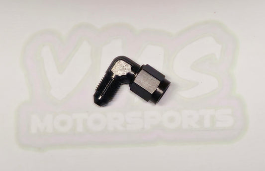 Brake Fitting -3AN Male to -3AN Female Adapter Aluminum BLACK